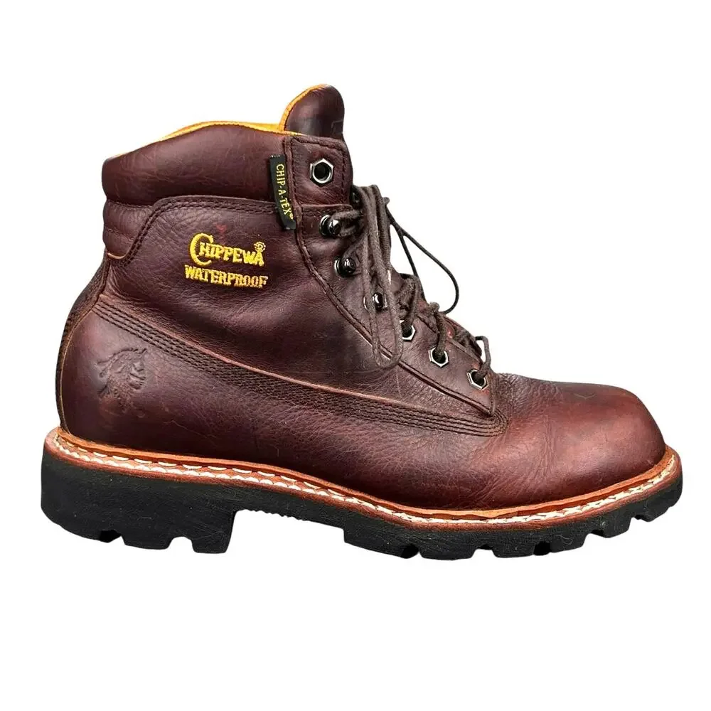 Chippewa Mens Briar Waterproof Insulated Brown Boots Size US 8.5 W